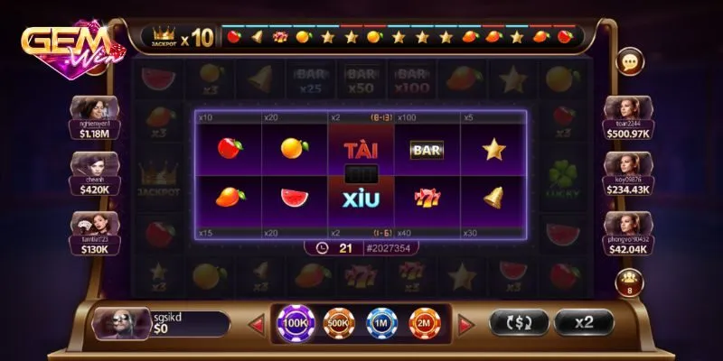 Bảng xếp hạng của game nổ hũ 777